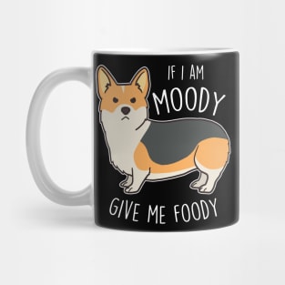 Red-Headed Tricolor Corgi Moody Foody Mug